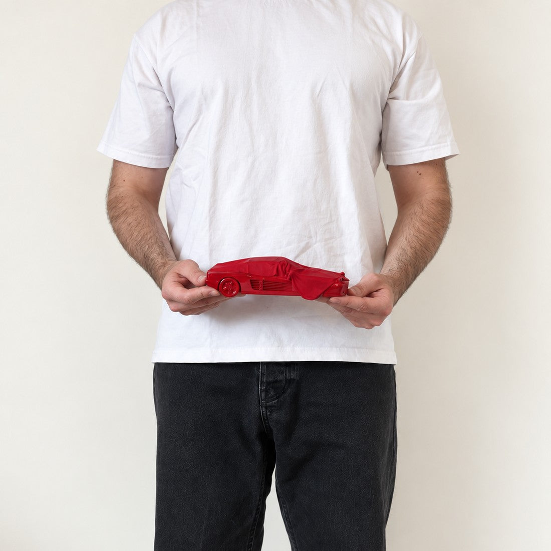 Red Memory en taille Medium (19 cm), tenue à deux mains pour montrer sa taille réelle